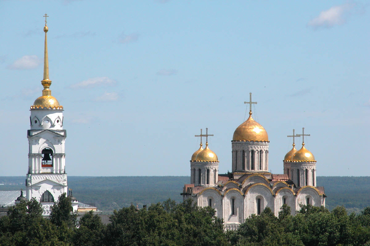 Uspensky Cathedral (Sobor), built 1158-1161. City of Vladimir, Russia. Photo by Fyodor Soloview.